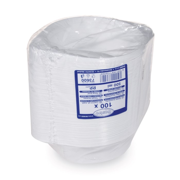 Soup bowl white (PP) 500 ml