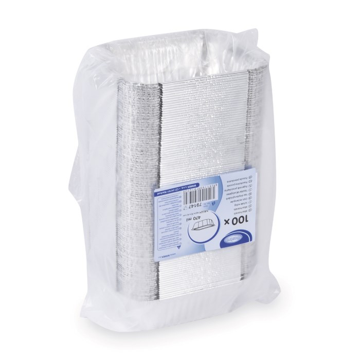 Dish rectangular 470ml/100pc.